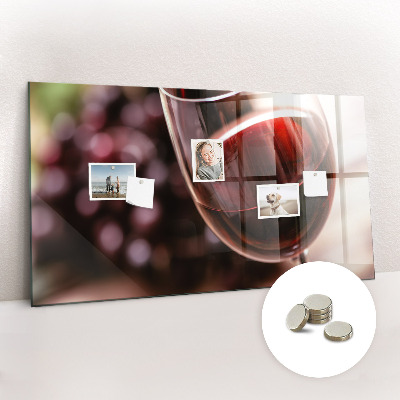 Tableau aimanté horizontal Un verre de vin rouge