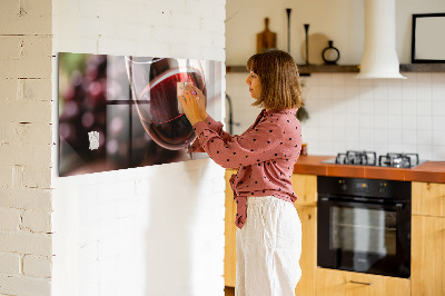 Tableau aimanté horizontal Un verre de vin rouge