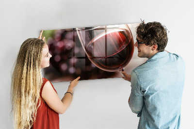 Tableau aimanté horizontal Un verre de vin rouge