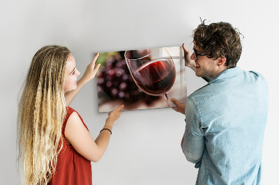 Tableau aimanté horizontal Un verre de vin rouge