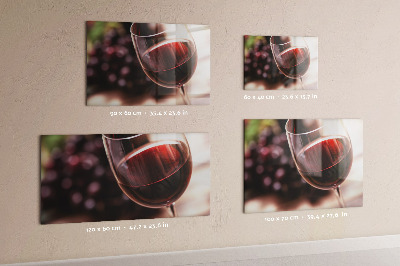 Tableau aimanté horizontal Un verre de vin rouge