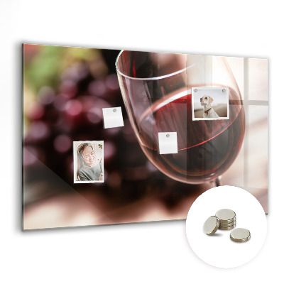Tableau aimanté horizontal Un verre de vin rouge