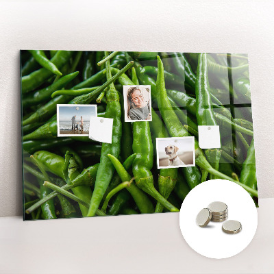 Tableau mural magnétique Poivron vert