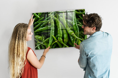 Tableau mural magnétique Poivron vert