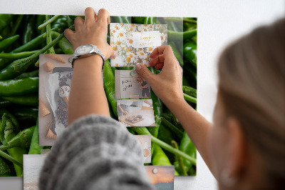 Tableau mural magnétique Poivron vert