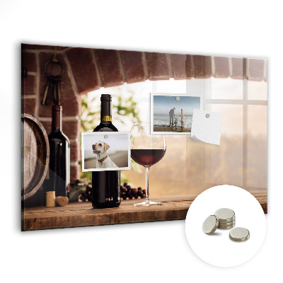 Tableau aimanté horizontal Bouteilles de vin