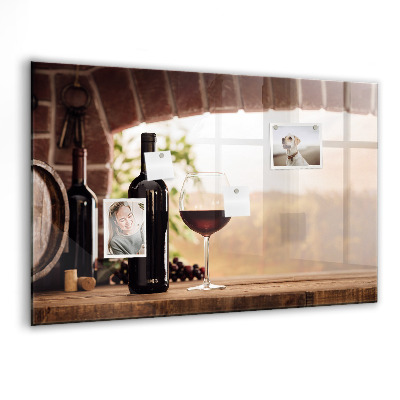 Tableau aimanté horizontal Bouteilles de vin