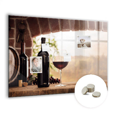 Tableau aimanté horizontal Bouteilles de vin