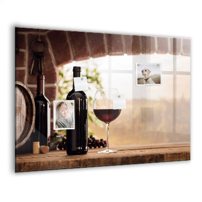 Tableau aimanté horizontal Bouteilles de vin