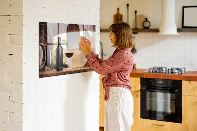 Tableau aimanté horizontal Bouteilles de vin