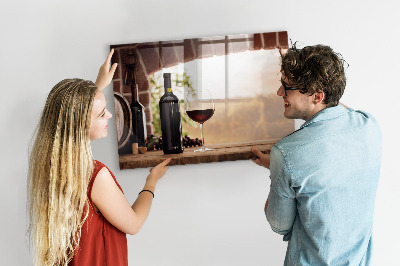 Tableau aimanté horizontal Bouteilles de vin