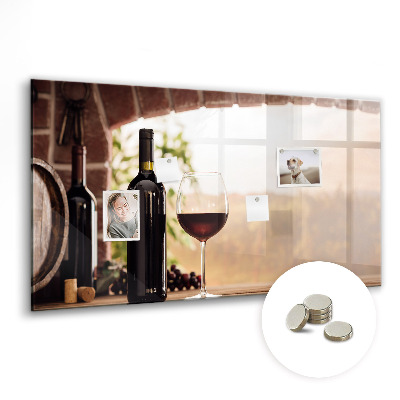Tableau aimanté horizontal Bouteilles de vin