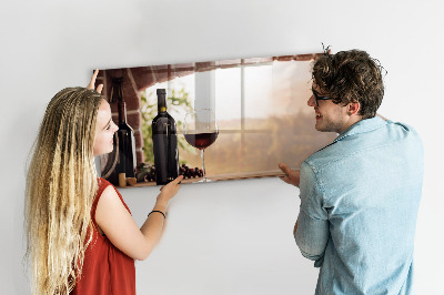 Tableau aimanté horizontal Bouteilles de vin