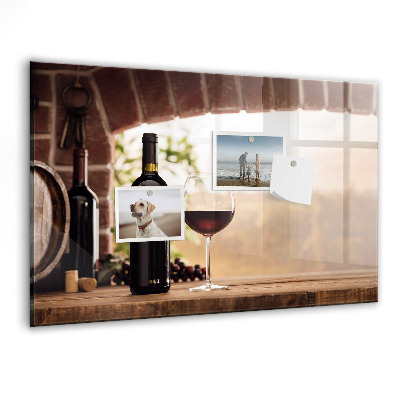 Tableau aimanté horizontal Bouteilles de vin