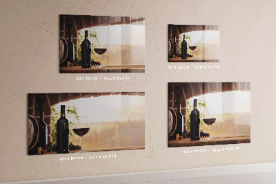Tableau aimanté horizontal Bouteilles de vin