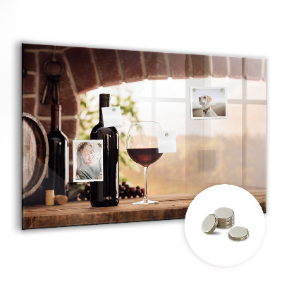 Tableau aimanté horizontal Bouteilles de vin