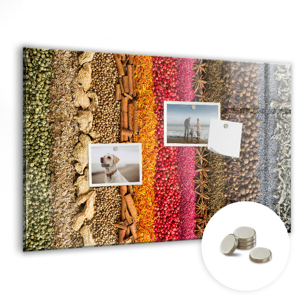 Tableau pour magnet Des rangées d'épices