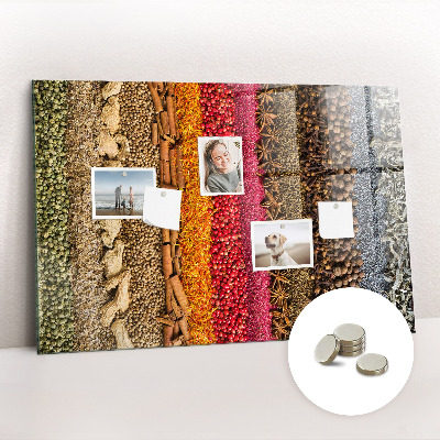 Tableau pour magnet Des rangées d'épices