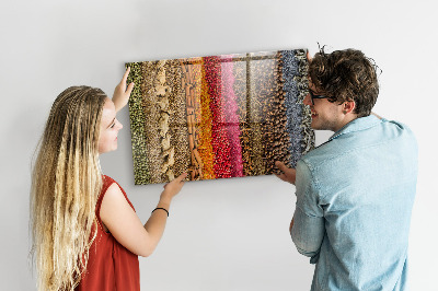 Tableau pour magnet Des rangées d'épices