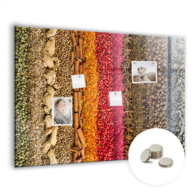 Tableau pour magnet Des rangées d'épices