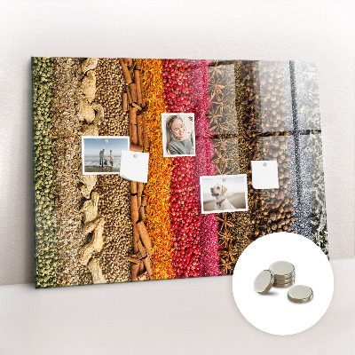 Tableau pour magnet Des rangées d'épices