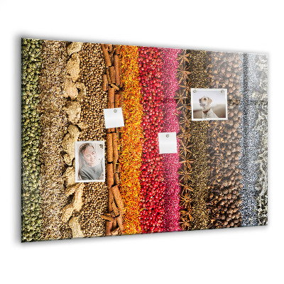 Tableau pour magnet Des rangées d'épices