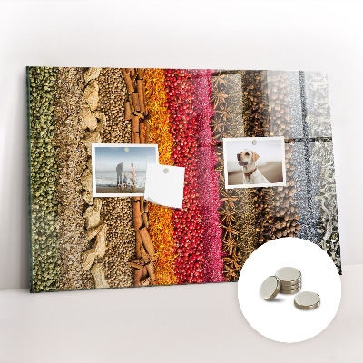 Tableau pour magnet Des rangées d'épices