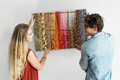 Tableau pour magnet Des rangées d'épices