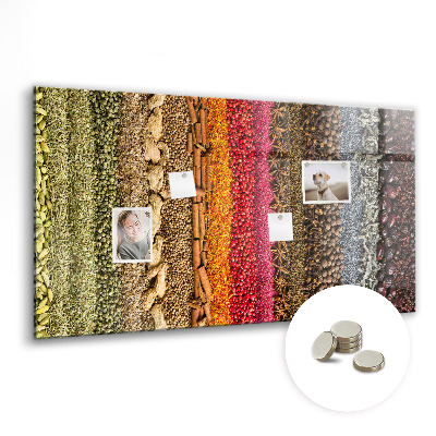 Tableau pour magnet Des rangées d'épices