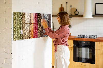 Tableau pour magnet Des rangées d'épices