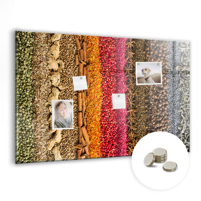 Tableau pour magnet Des rangées d'épices