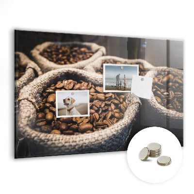 Tableau aimanté horizontal Sacs de café