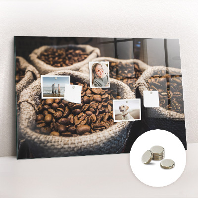 Tableau aimanté horizontal Sacs de café