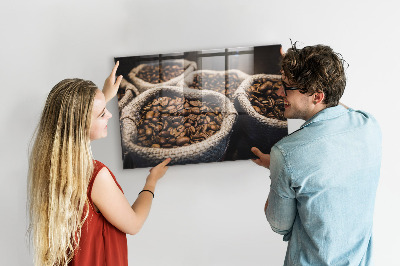 Tableau aimanté horizontal Sacs de café