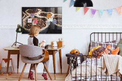 Tableau aimanté horizontal Sacs de café