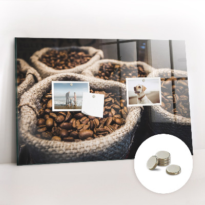 Tableau aimanté horizontal Sacs de café