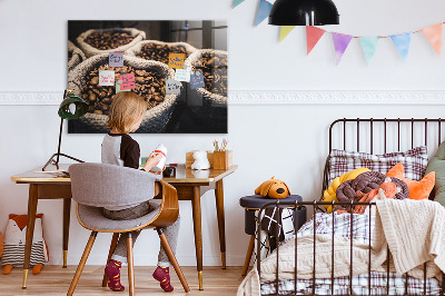 Tableau aimanté horizontal Sacs de café