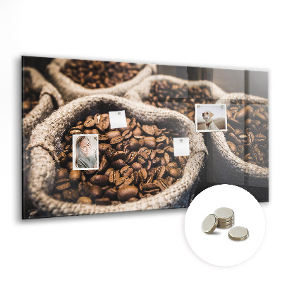Tableau aimanté horizontal Sacs de café