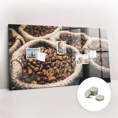 Tableau aimanté horizontal Sacs de café