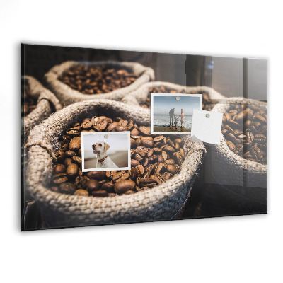 Tableau aimanté horizontal Sacs de café