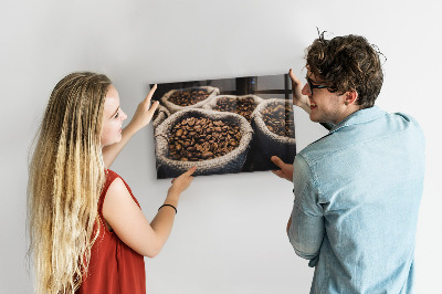 Tableau aimanté horizontal Sacs de café