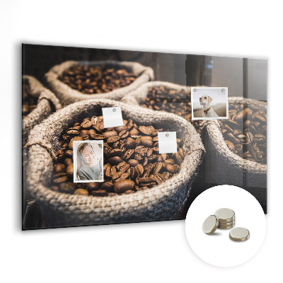 Tableau aimanté horizontal Sacs de café