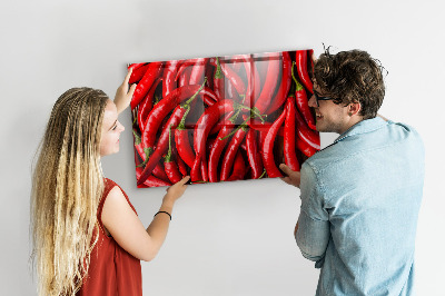 Tableau mural magnétique Piments forts