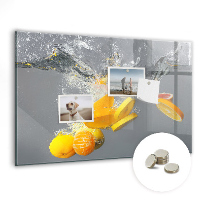 Tableau pour magnet Agrumes dans l'eau