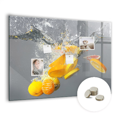 Tableau pour magnet Agrumes dans l'eau