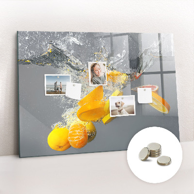 Tableau pour magnet Agrumes dans l'eau