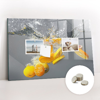 Tableau pour magnet Agrumes dans l'eau