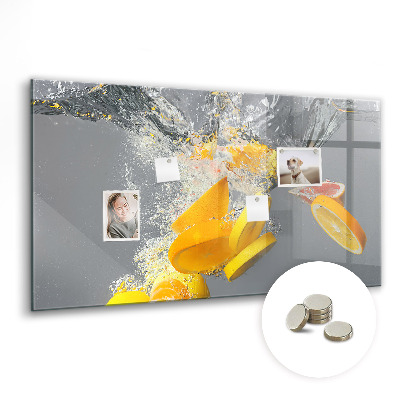 Tableau pour magnet Agrumes dans l'eau