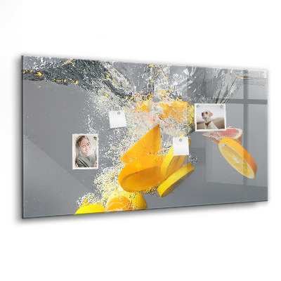 Tableau pour magnet Agrumes dans l'eau