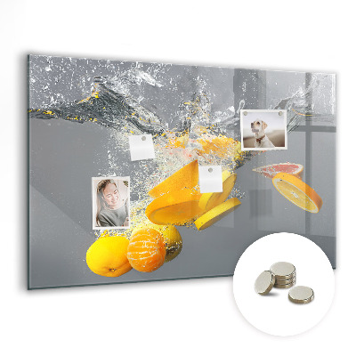 Tableau pour magnet Agrumes dans l'eau